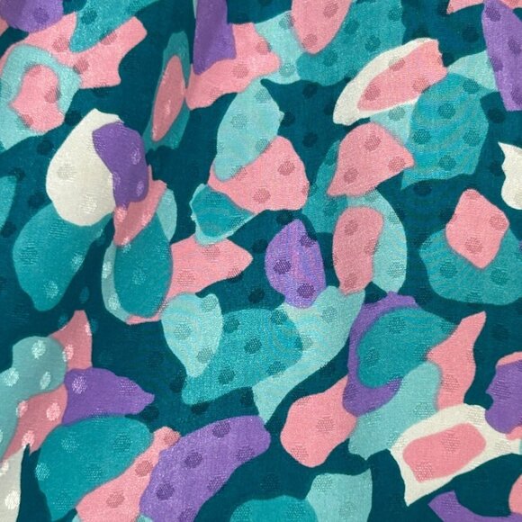 VTG Neiman Marcus Susan Freis Ruffle Collar Pleated Long Sleeve Dress Size Large - Picture 7 of 10